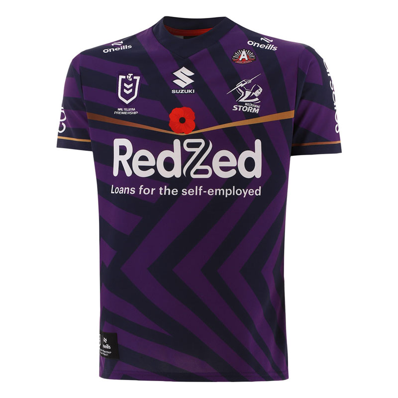 NRL Melbourne Storm 2024 O'Neills ANZAC Jersey