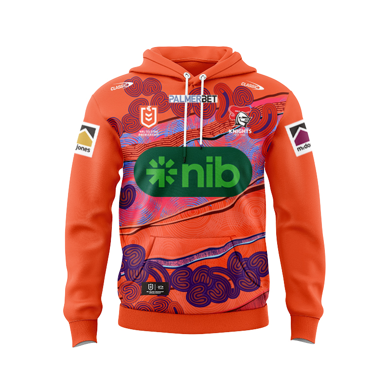 NRL Newcastle Knights 2024 Retail Indigenous Hoodie