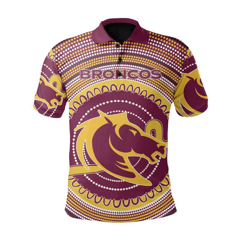 NRL Brisbane Broncos 2021 Indigenous Polo Shirt