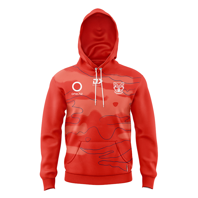 Kid's NRL New Zealand Warriors 2024 Dynasty Orange Training Hoodie