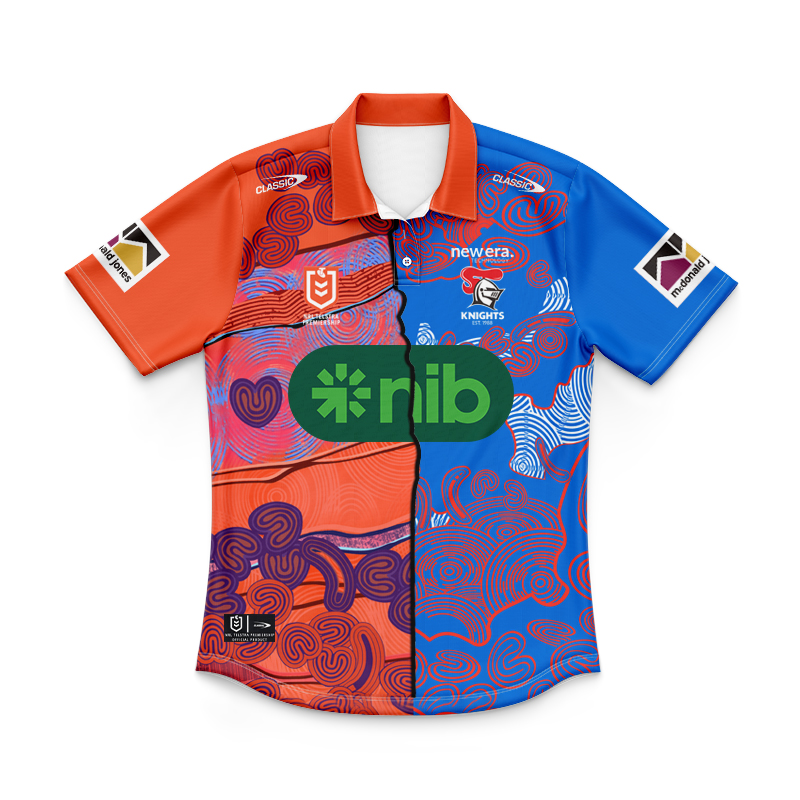 Kid's NRL Newcastle Knights 2024 Mix Polo Shirt