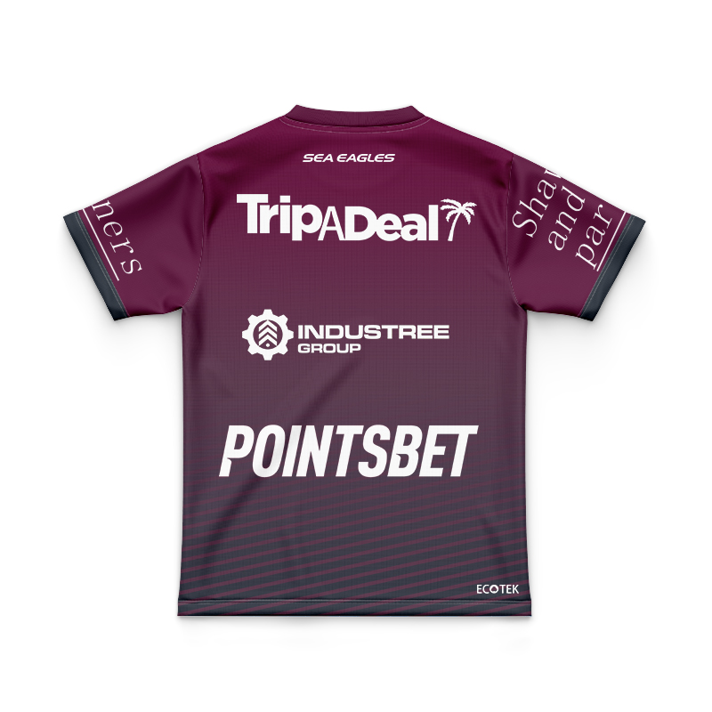 Kid's NRL Manly Warringah Sea Eagles 2024 Maroon Training Jersey