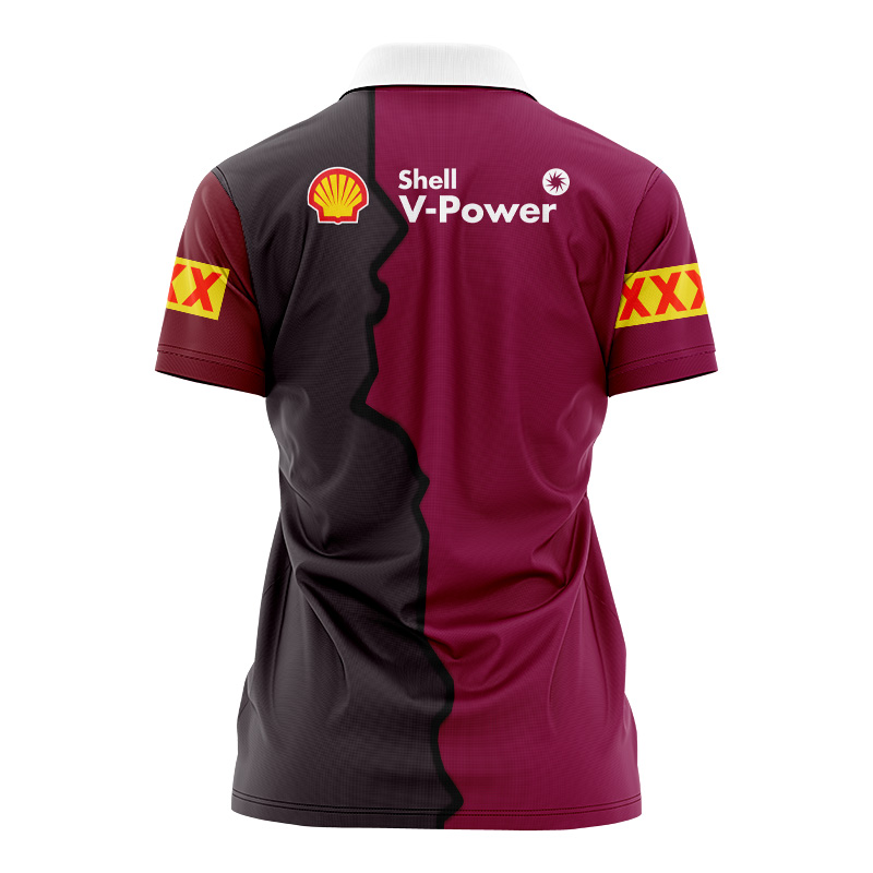 Women's NRL QLD Maroons 2024 Mix Polo Shirt
