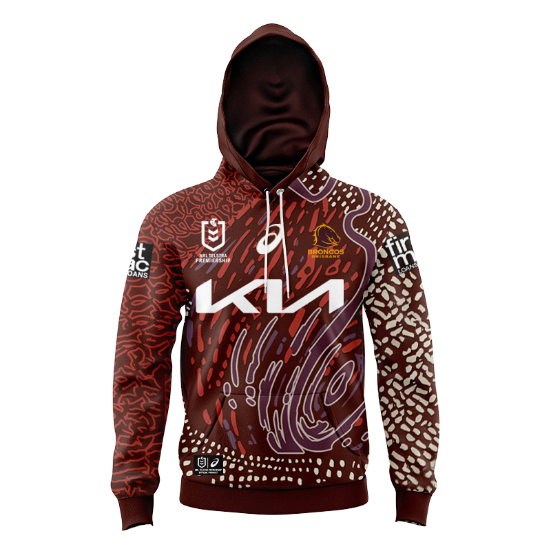 Kid's NRL Brisbane Broncos 2024 Indigenous Hoodie