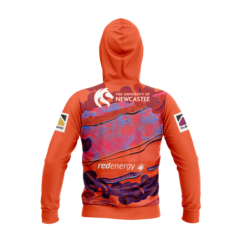 Kid's NRL Newcastle Knights 2024 Retail Indigenous Hoodie