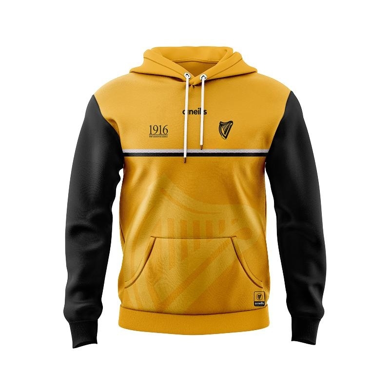 Men's Ireland GAA 1916 Commemoration Yellow Black Hoodie