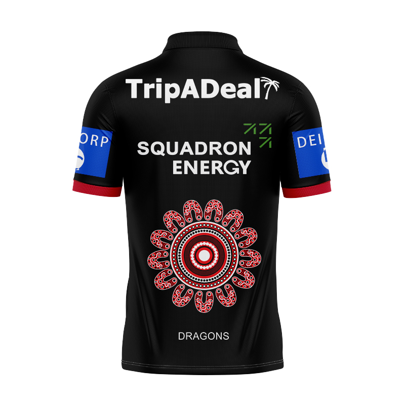 NRL St George Illawarra Dragons 2024 Indigenous Training Polo Shirt