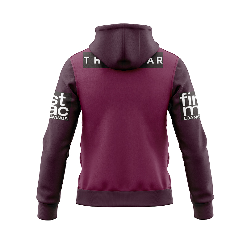 NRL Brisbane Broncos 2024 Maroon Zipper Hoodie