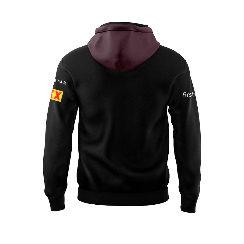 NRL Brisbane Broncos 2025 Black Team Hoodie