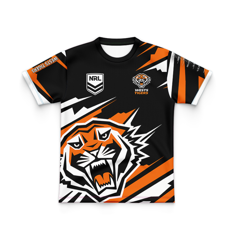 Kid's NRL Wests Tigers 2024 'FISHFINDER' Jersey