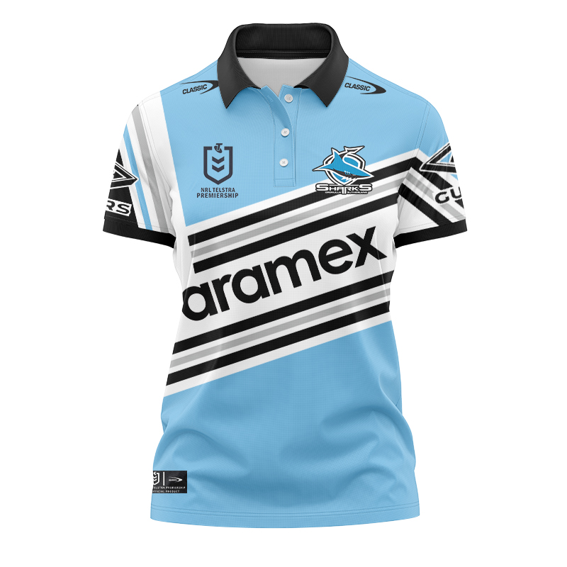 Women's NRL Cronulla-Sutherland Sharks 2024 Heritage Polo Shirt