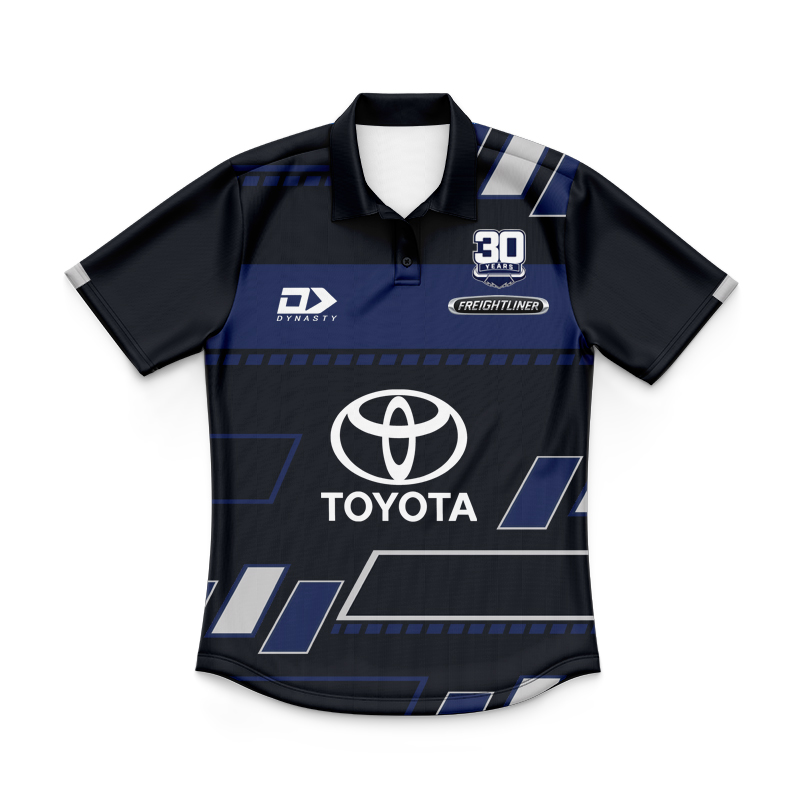 Kid's NRL North Queensland Cowboys 2025 Black Training Polo Shirt