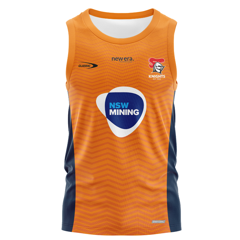 NRL Newcastle Knights 2024 Mining Training Singlet