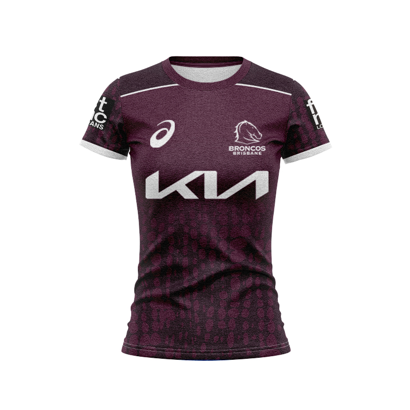 Women's NRL Brisbane Broncos 2025 Maroon Training Jersey