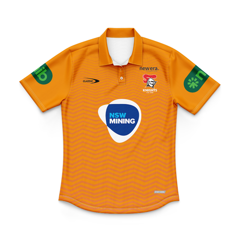 Kid's NRL Newcastle Knights 2024 Mining Training Polo Shirt