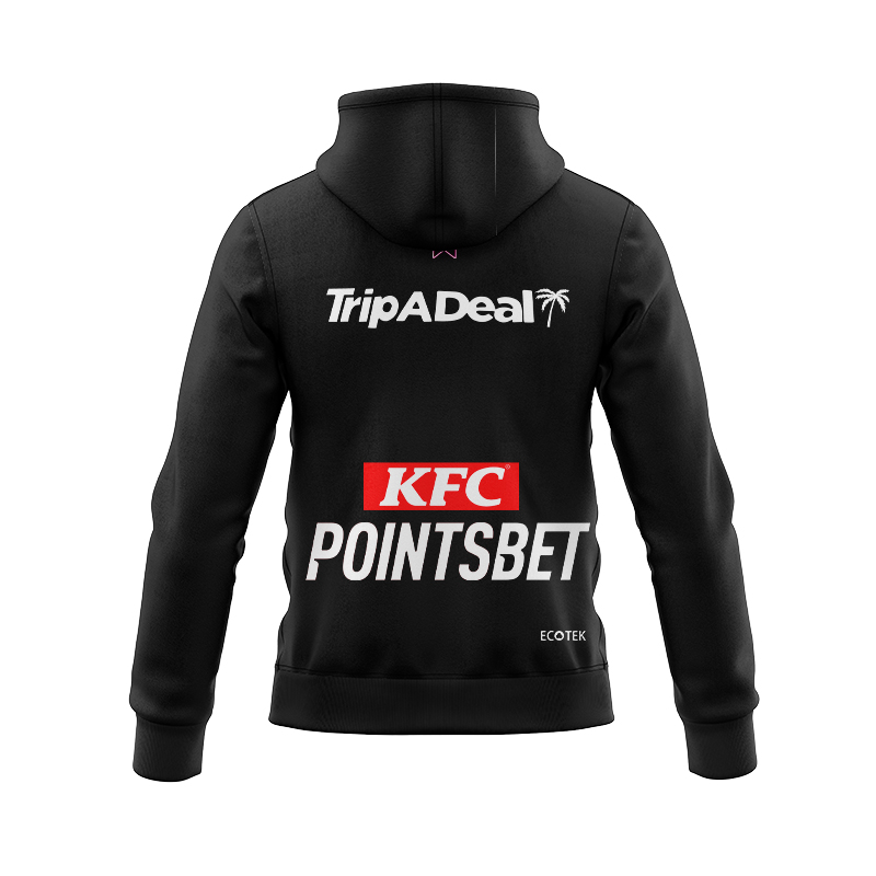 NRL Manly Warringah Sea Eagles 2024 Black Warm Up Zipper Hoodie