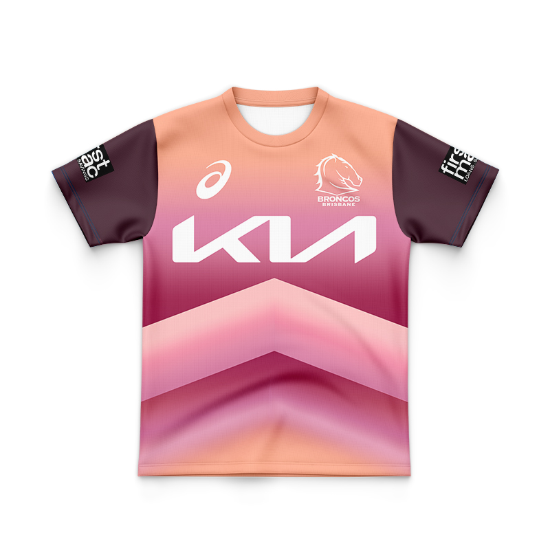 Kid's NRL Brisbane Broncos 2024 Sunstone Training Jersey