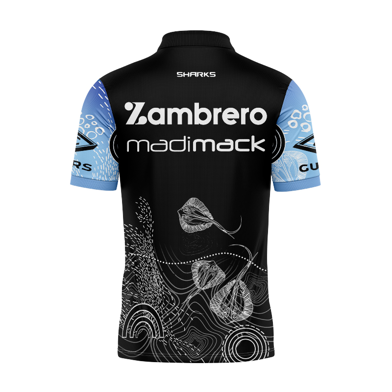 NRL Cronulla-Sutherland Sharks 2024 Indigenous Training Polo Shirt