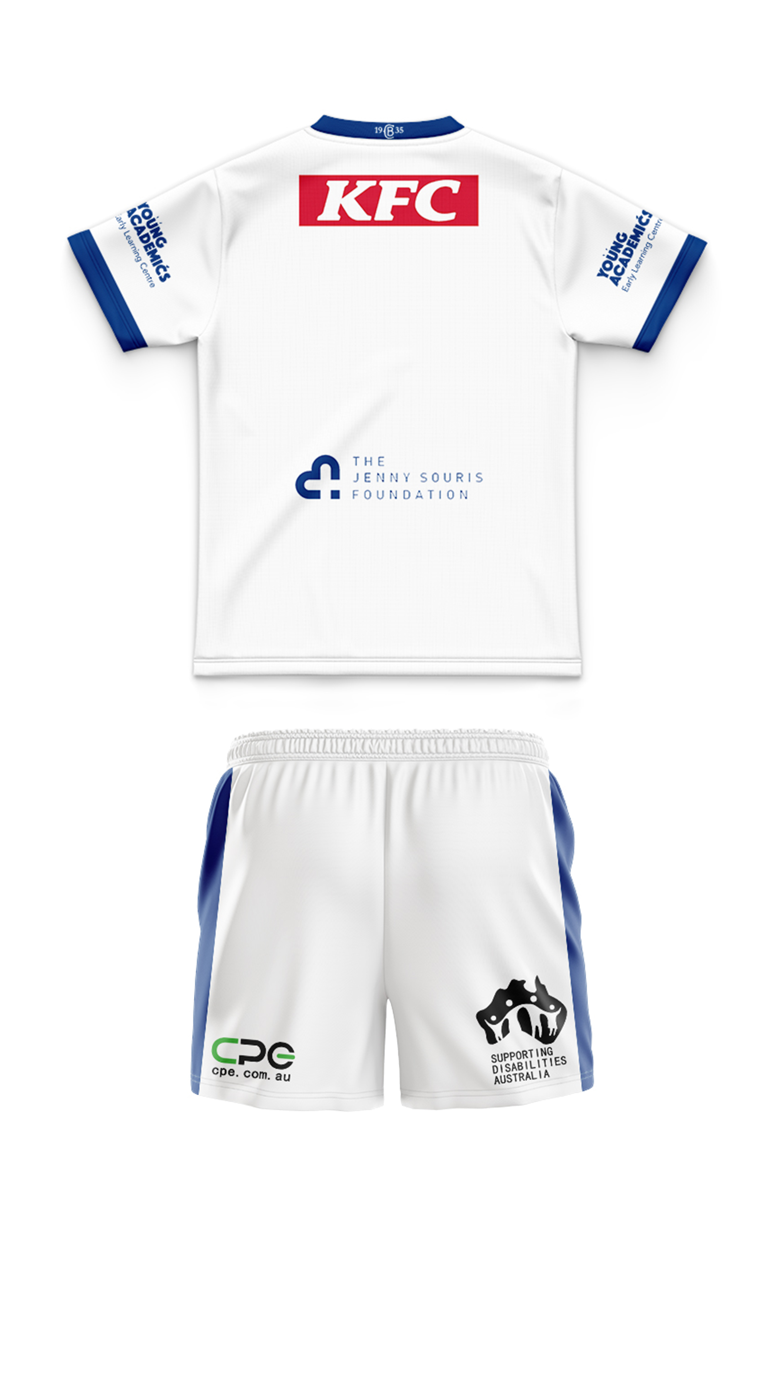 Kid's NRL Canterbury-Bankstown Bulldogs 2024 Home Jersey+Shorts