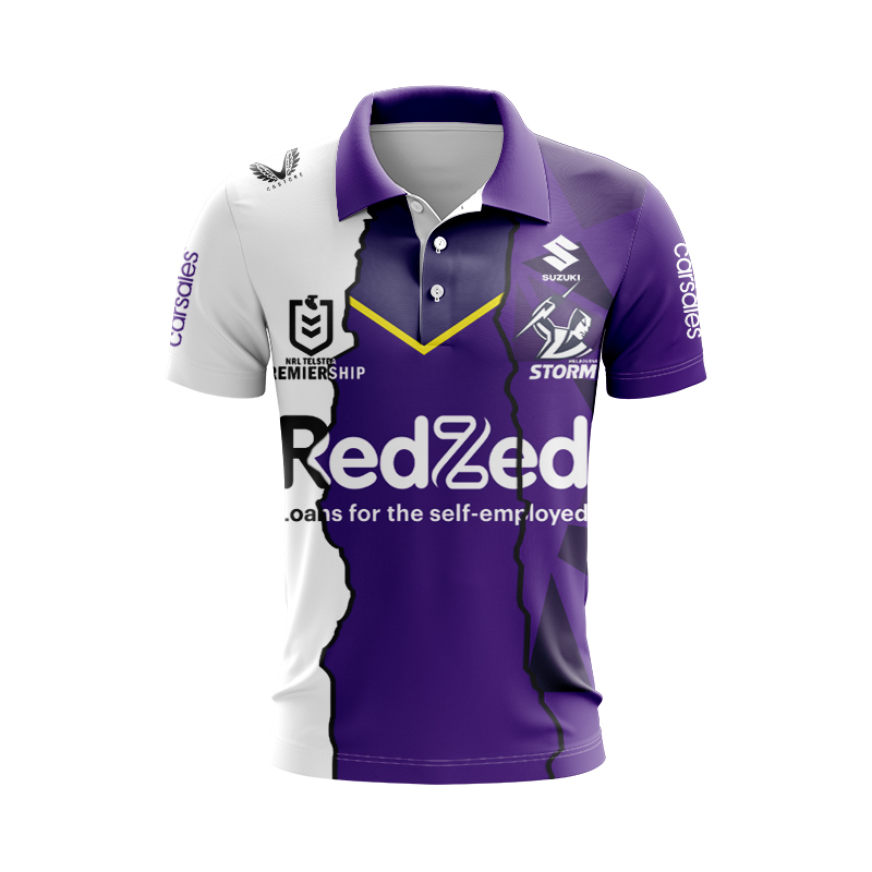 NRL Melbourne Storm 2024 Mix Polo Shirt
