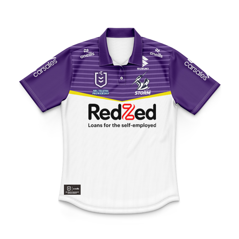 Kid's NRL Melbourne Storm 2024 Away Polo Shirt
