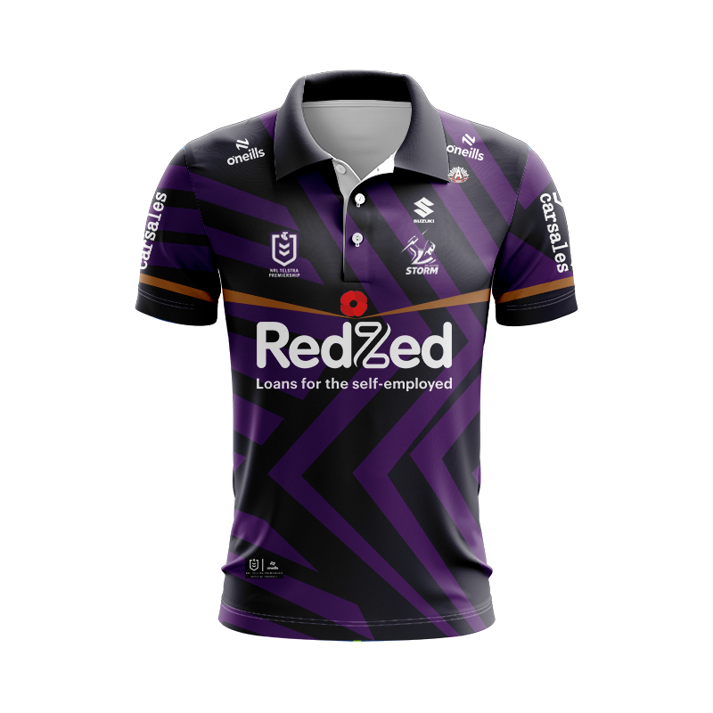 NRL Melbourne Storm 2024 ANZAC Polo Shirt