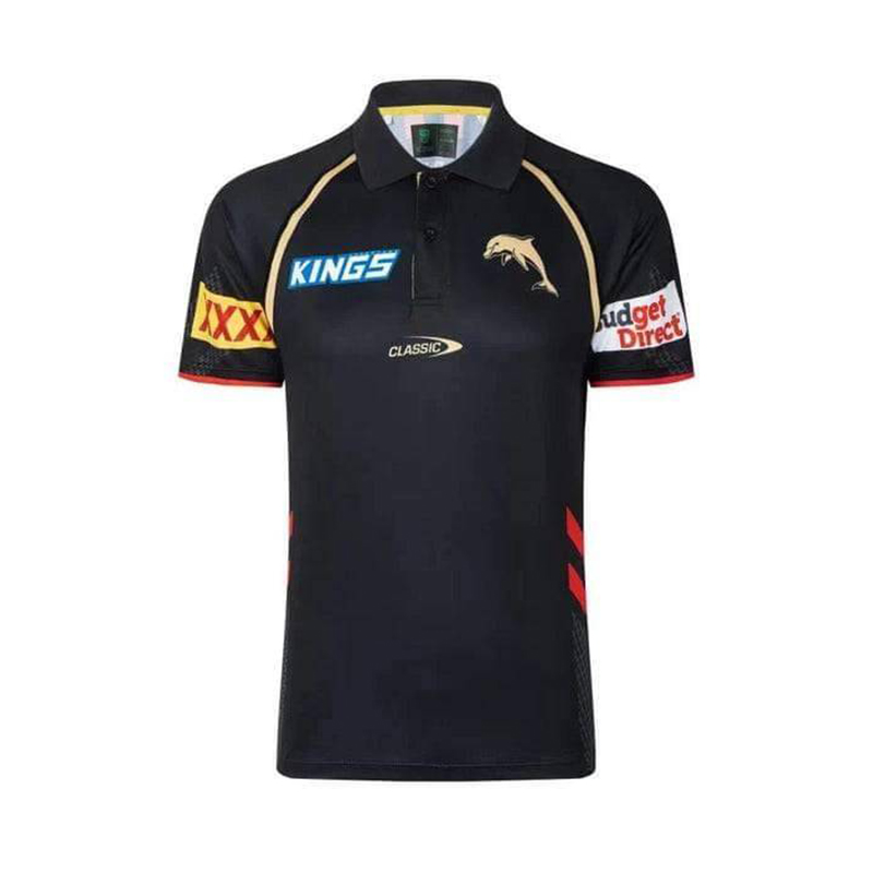 NRL Dolphins 2024 Media Polo Shirt
