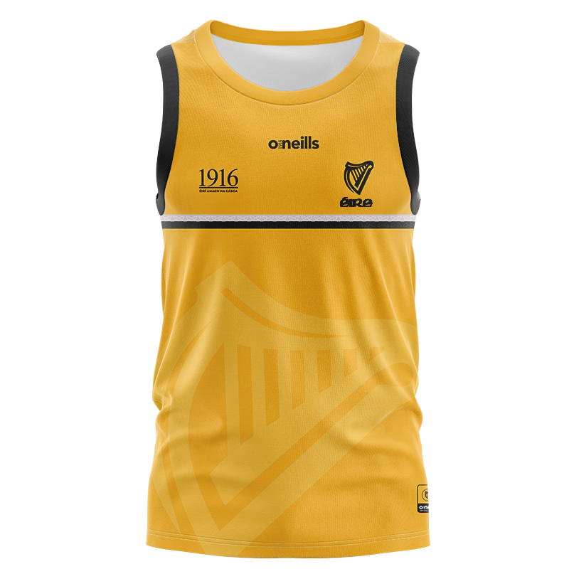 Men's Ireland 1916 Commemoration Yellow GAA Sleeveless Jersey