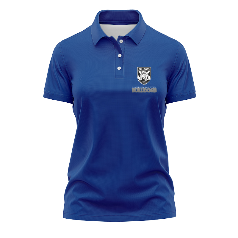 Women's NRL Canterbury-Bankstown Bulldogs 2024 Blue Polo Shirt