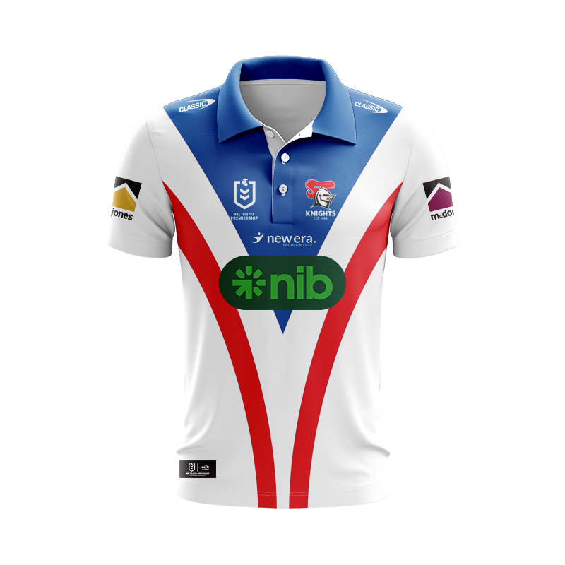 NRL Newcastle Knights 2024 Away Polo Shirt