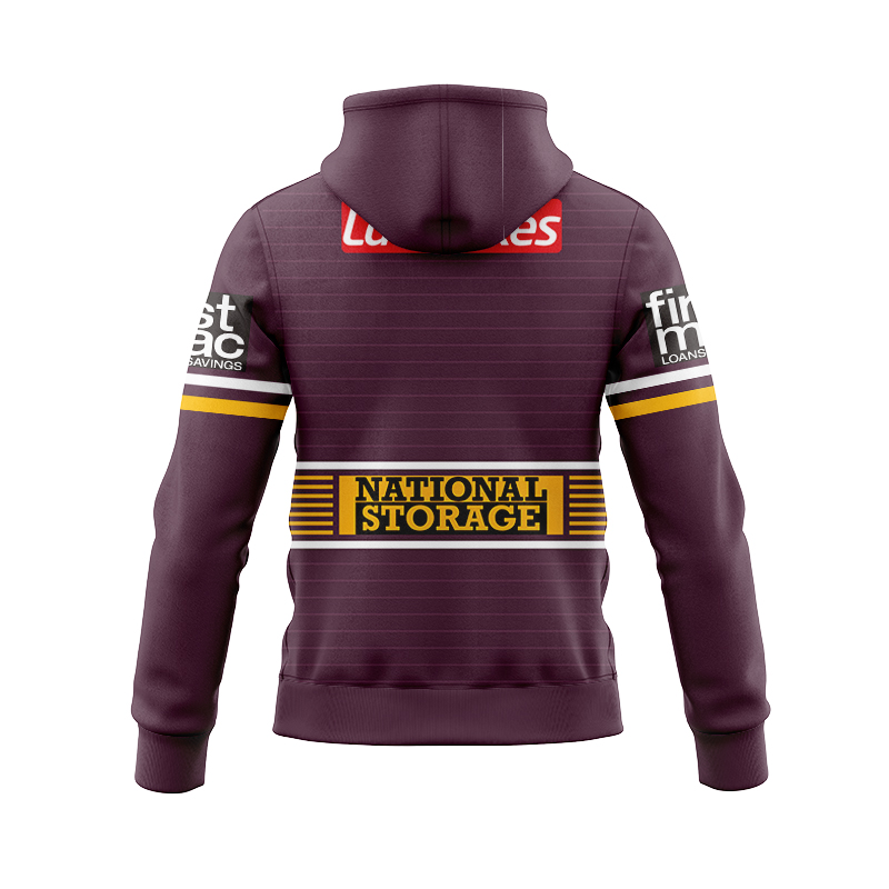 NRL Brisbane Broncos 2022 Home Zipper Hoodie