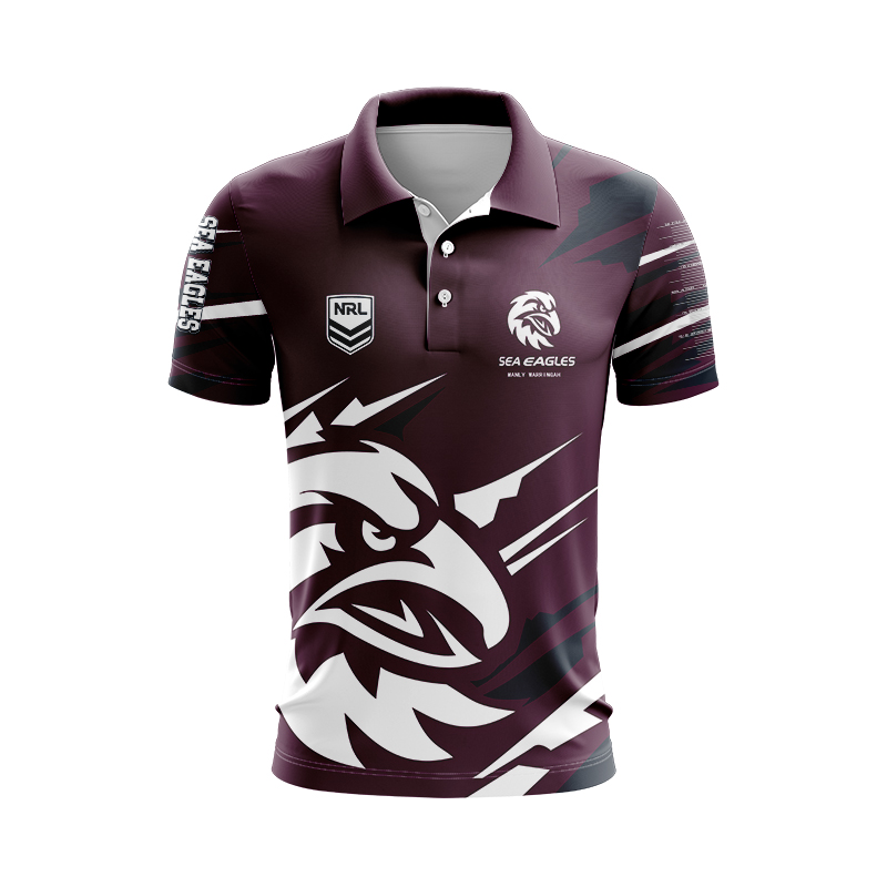 NRL Manly Warringah Sea Eagles 2024 'FISHFINDER' Polo Shirt