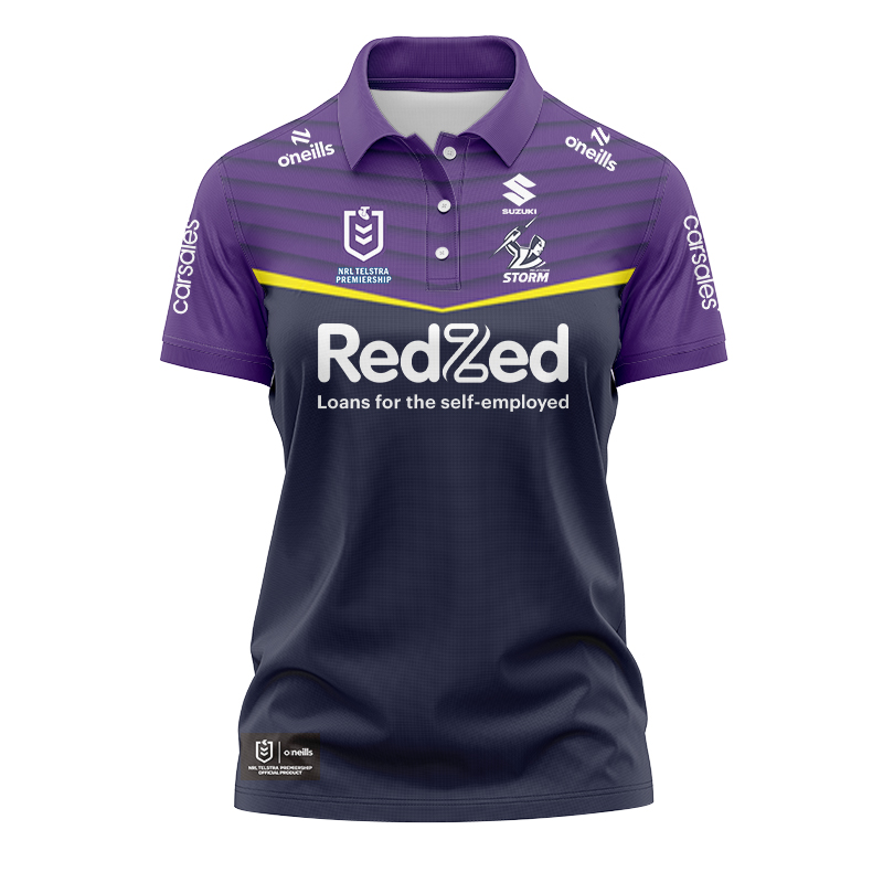 Women's NRL Melbourne Storm 2024 Home Polo Shirt