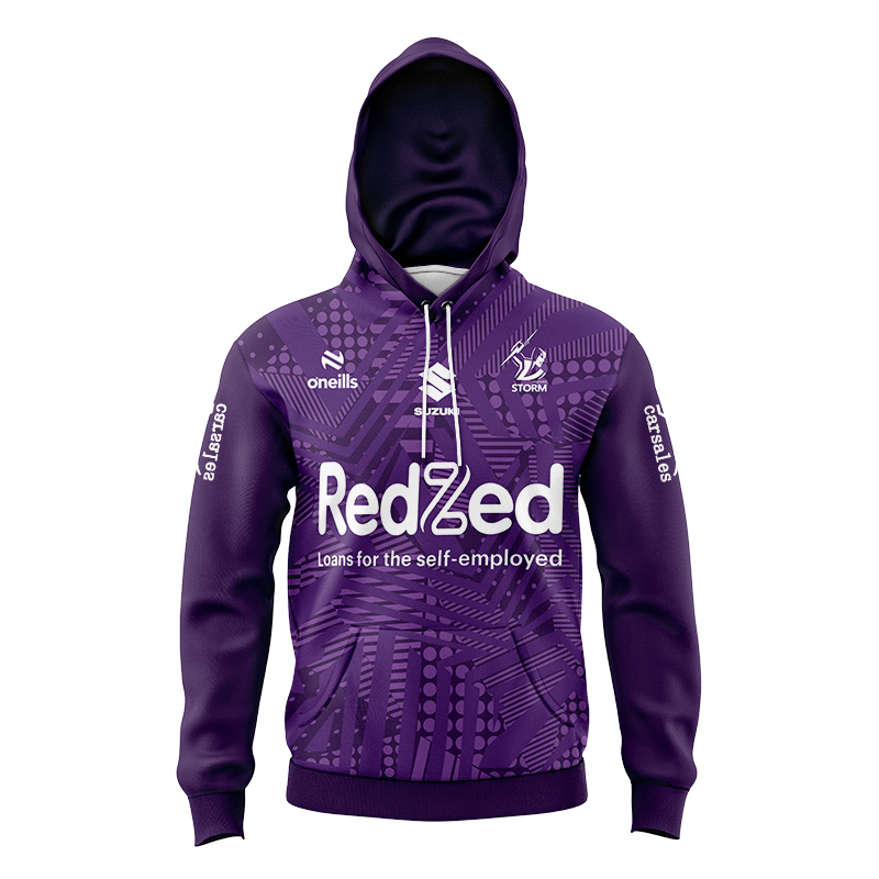Kid's NRL Melbourne Storm 2024 Purple Training Hoodie