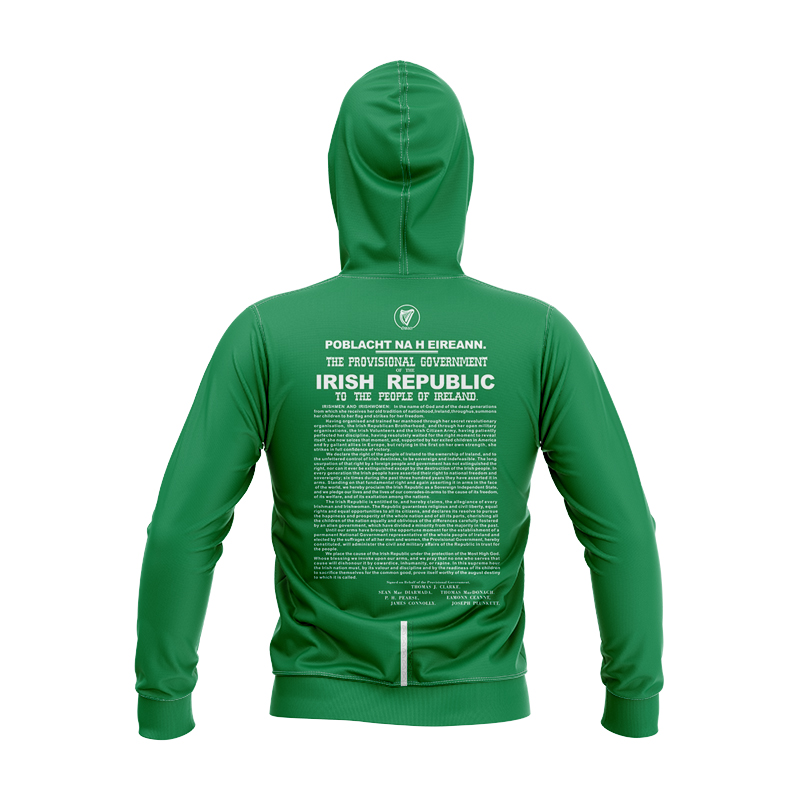 Kid's Ireland GAA 1916 Commemoration Light Green Hoodie
