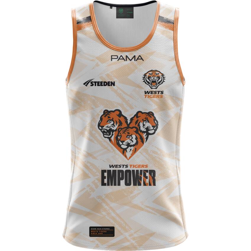 NRL Wests Tigers 2025 Training Singlet