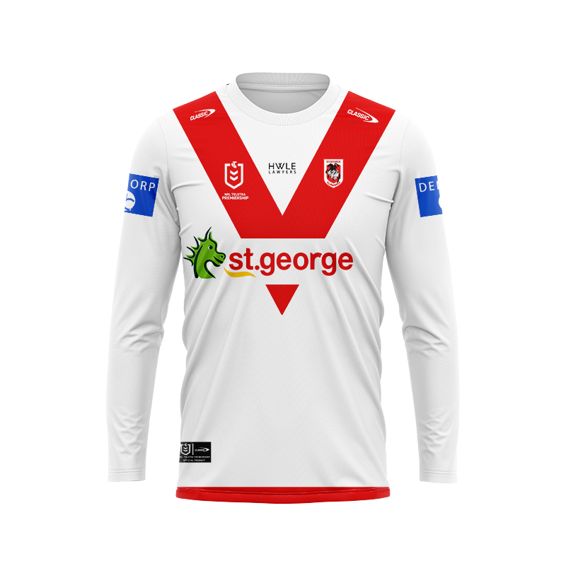 NRL St George Illawarra Dragons 2024 Long Sleeve Home Jersey