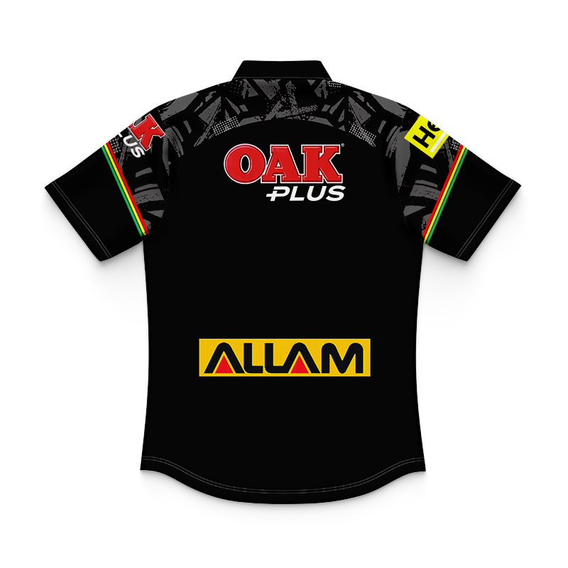 Kid's NRL Penrith Panthers 2024 Home Training Polo Shirt