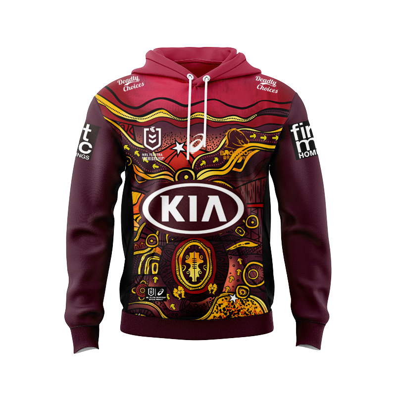 NRL Brisbane Broncos 2021 Indigenous Hoodie