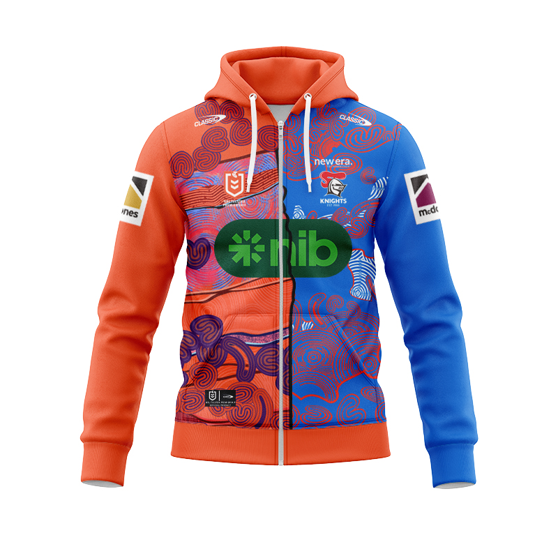NRL Newcastle Knights 2024 Mix Zipper Hoodie