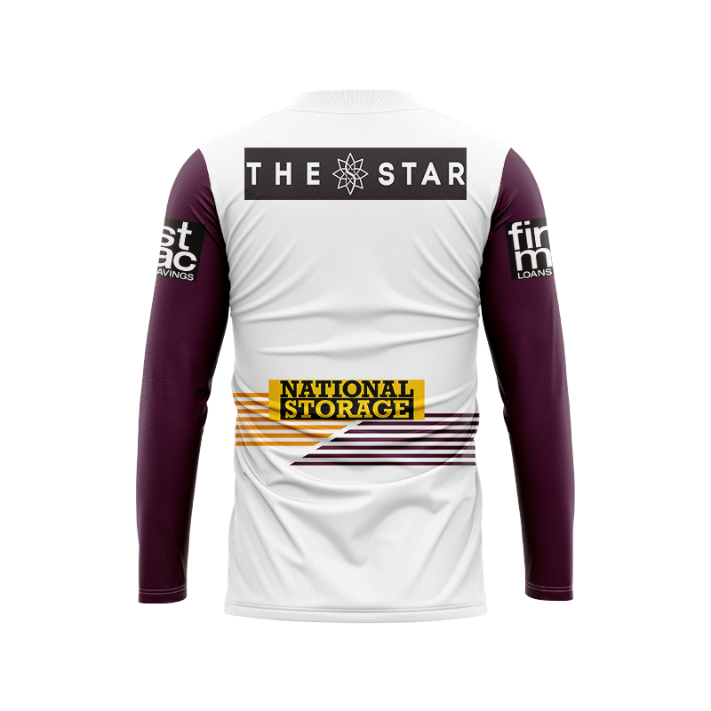 NRL Brisbane Broncos 2024 Long Sleeve Away Jersey