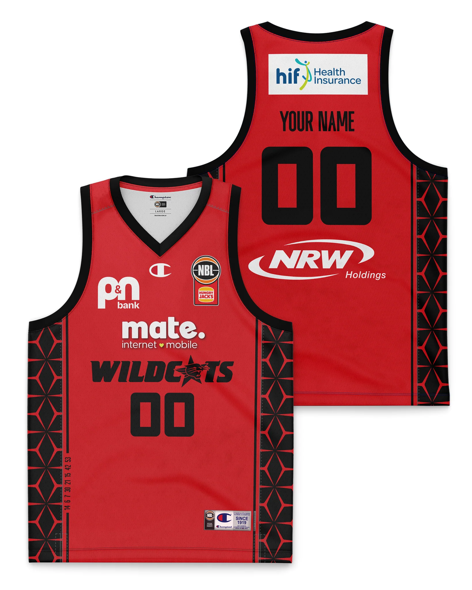 Perth Wildcats 24/25 Primary Jersey - Personalised