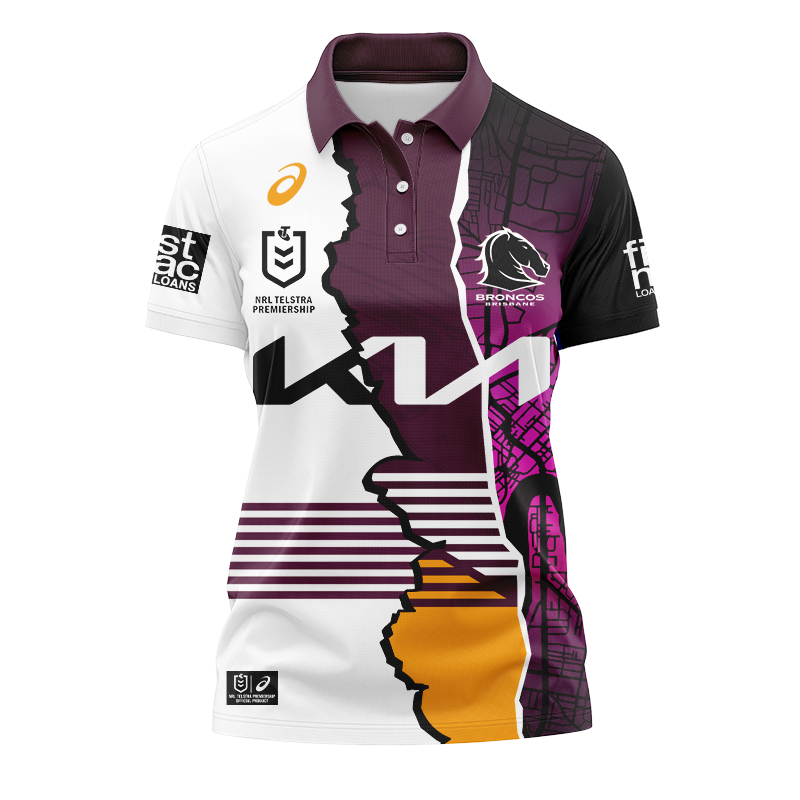 Women's NRL Brisbane Broncos 2024 Mix Polo Shirt