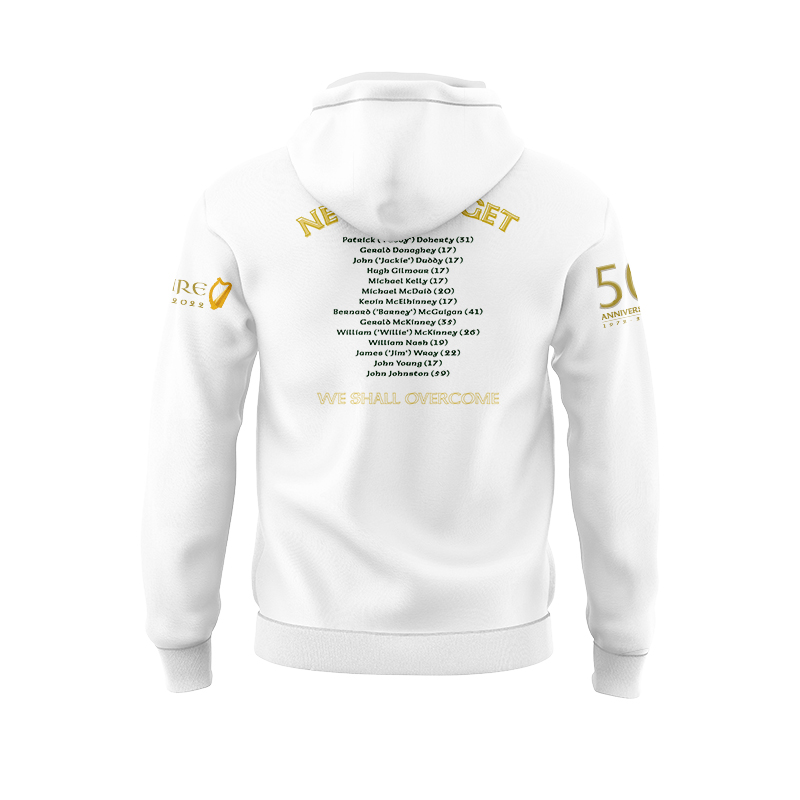Men's Derry GAA Bloody Sunday Commemorative White Hoodie