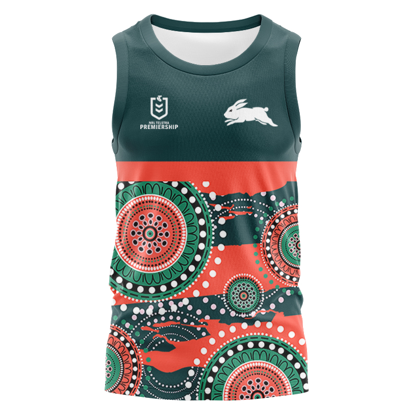 NRL South Sydney Rabbitohs 2024 Indigenous RS Singlet
