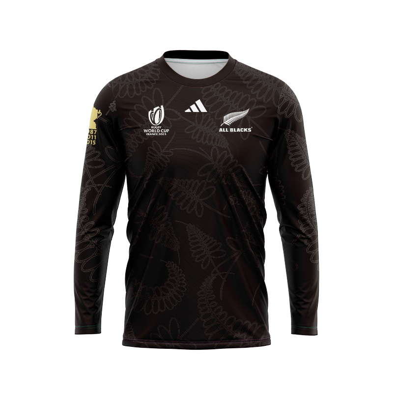 New Zealand All Blacks RWC 2023 Long Sleeve Home Jersey