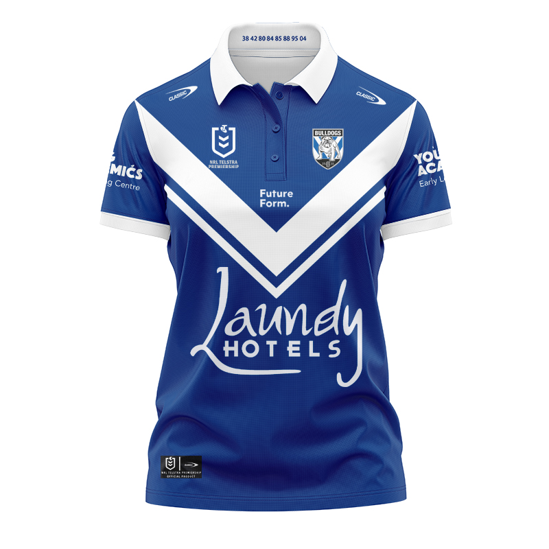 Women's NRL Canterbury-Bankstown Bulldogs 2024 Away Polo Shirt