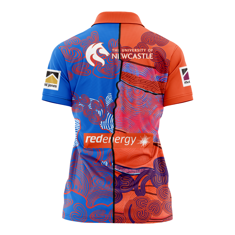 Women's NRL Newcastle Knights 2024 Mix Polo Shirt
