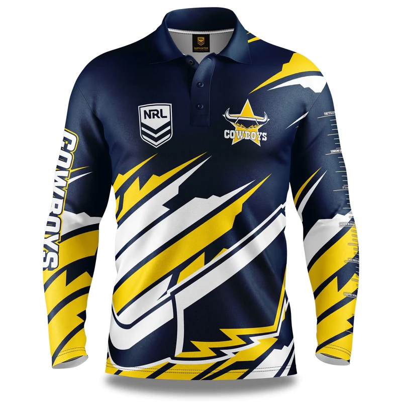 NRL North Queensland Cowboys 2024 'FISHFINDER' Fishing Shirt
