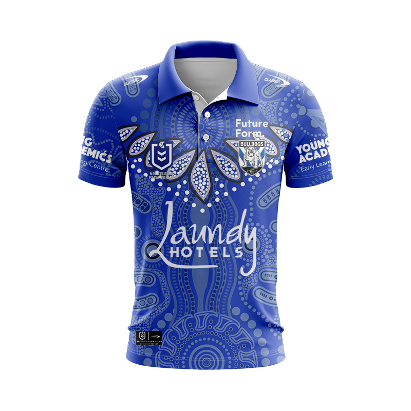 NRL Canterbury-Bankstown Bulldogs 2024 Indigenous Polo Shirt